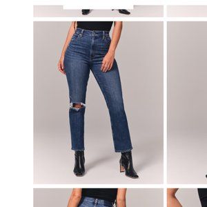 Abercrombie Curve Love Ultra High Rise Ankle Straight Jean 4R